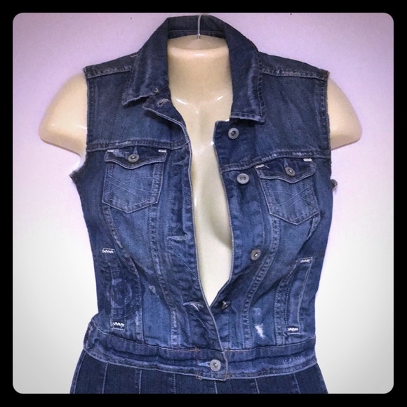 Aeropostale Jackets & Blazers - Aeropostale XS Distressed Denim Vest